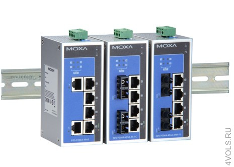MOXA EDS P206A 4PoE SS SC T Неуправляемый промышленный коммутатор 2 x 100FX singlemode