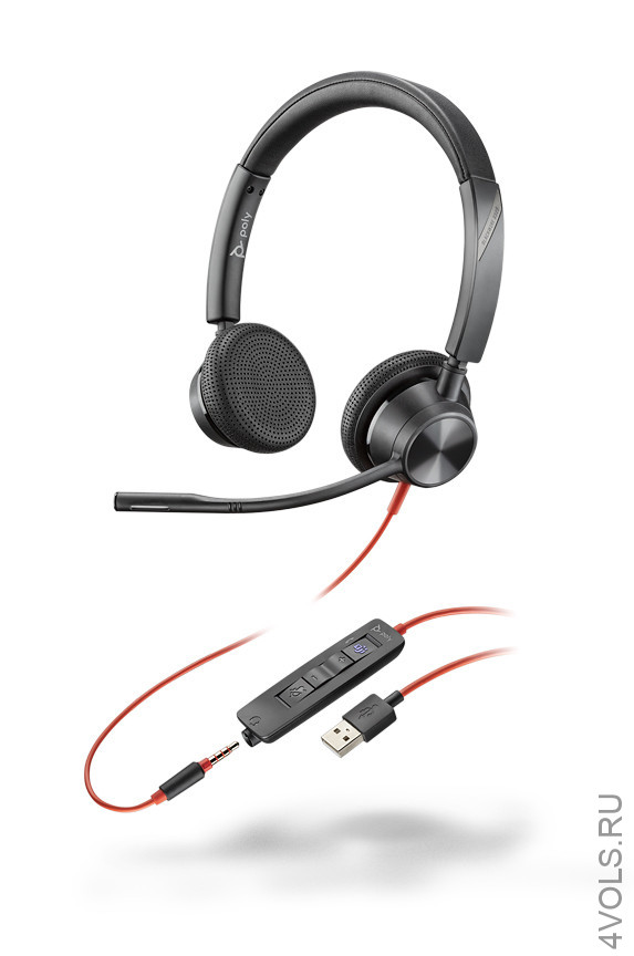 Plantronics BlackWire 3325 M USB A проводная гарнитура для ПК и мобильных устройств с шумоподавлением стерео