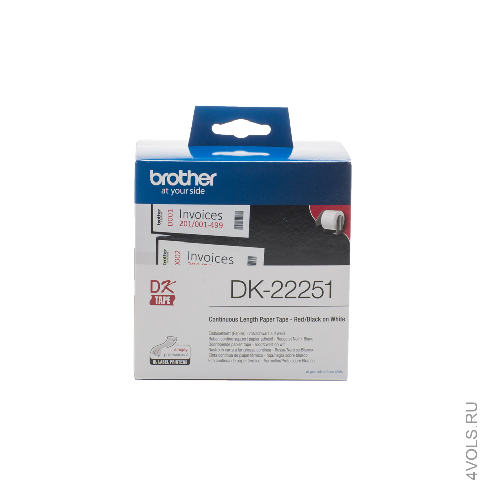 BROTHER DK 22251 лента непрерывная бумажная белая