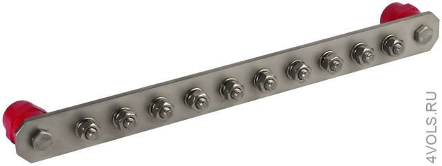 DEHN 472 219 Шина уравнивания потенциалов в пром. исполнении 10 подкл. S=240 мм? L = 435 мм NIRO с изоляторами купить в Москве