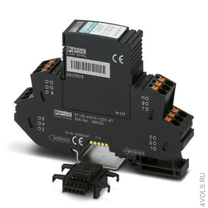 PHOENIX CONTACT PT IQ 2X2+F 12DC PT — Устройство защиты от перенапряжений купить в Москве