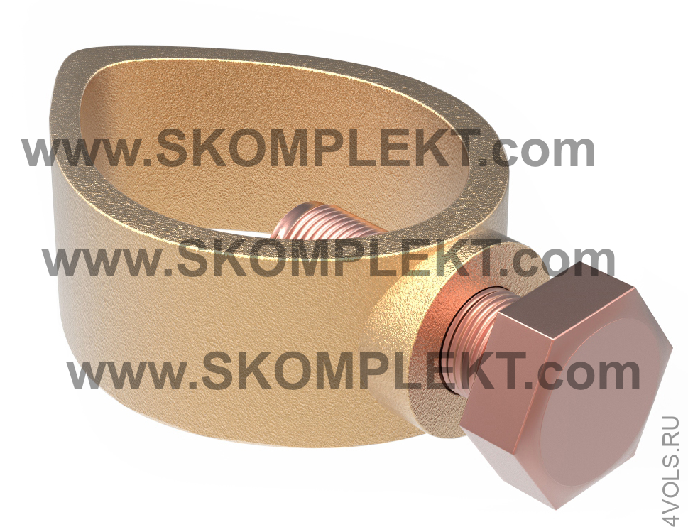 GALMAR GL 10302 — Зажим одноболтовый для подключения круглого проводника D17